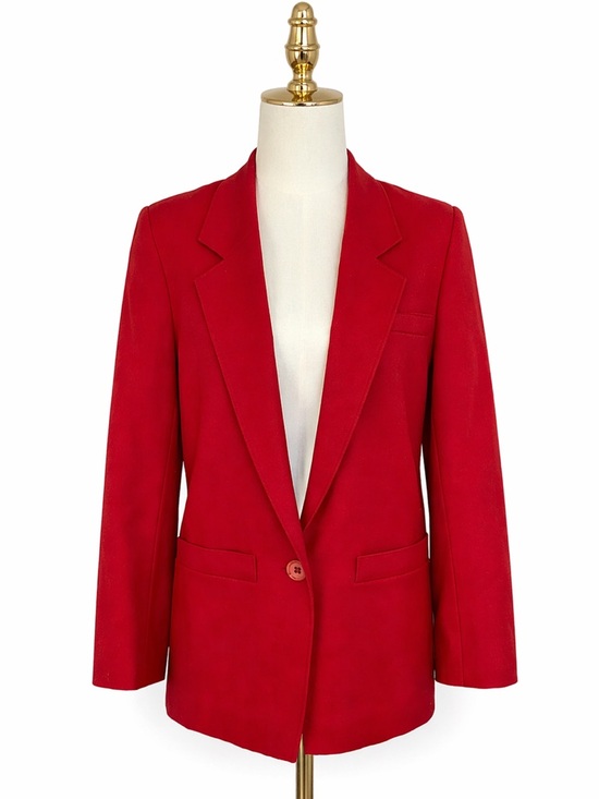 Pendleton Jackets & Blazers - Pendleton Red Wool Blazer Petite 4 Vintage USA Tailored Classic Power Jacket